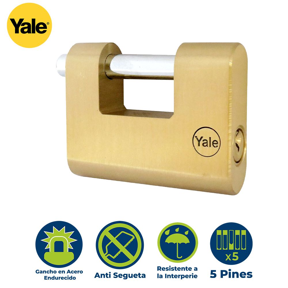 CANDADO RECTANGULAR 80MM YALE 114-80