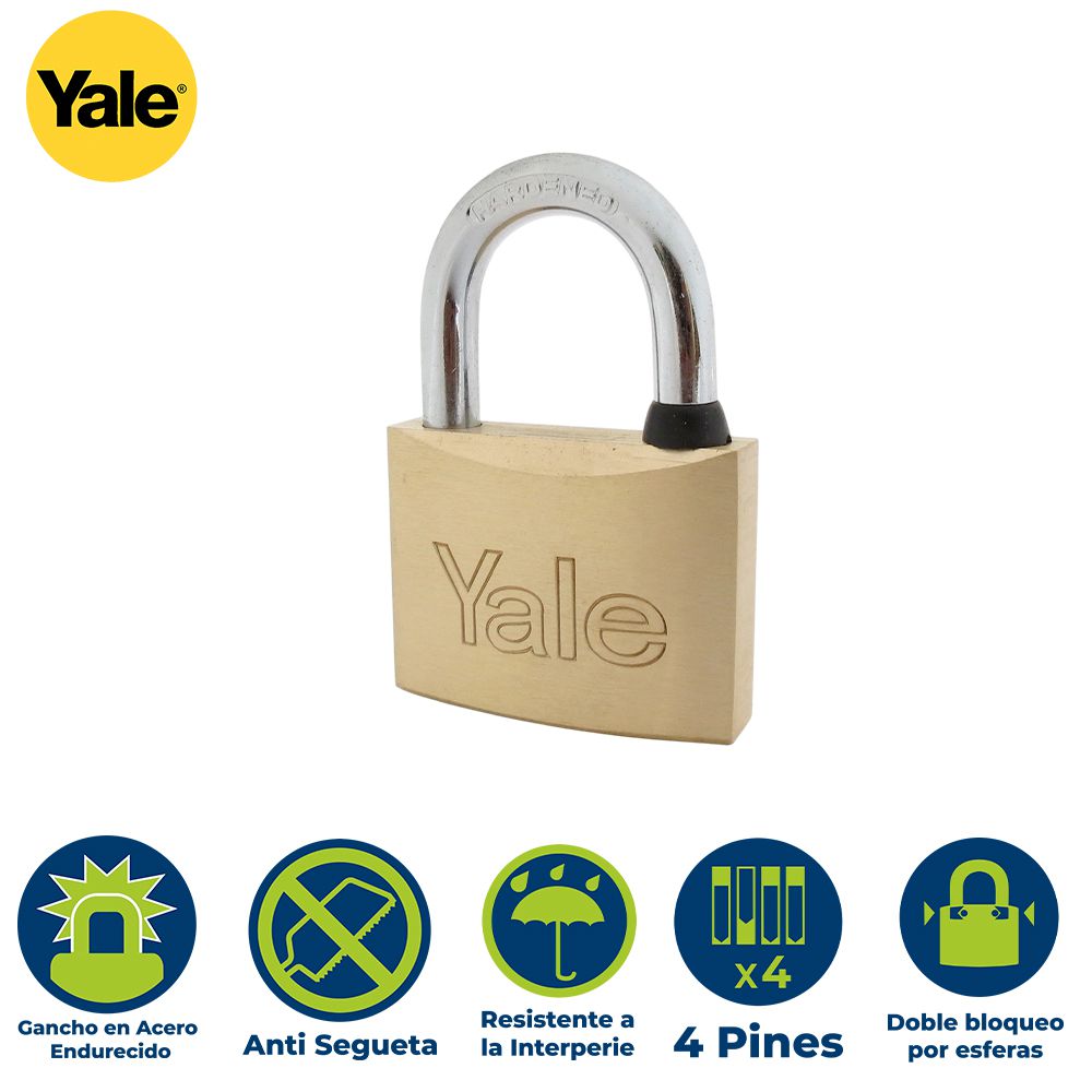 CANDADO LATON 25MM YALE 110-25