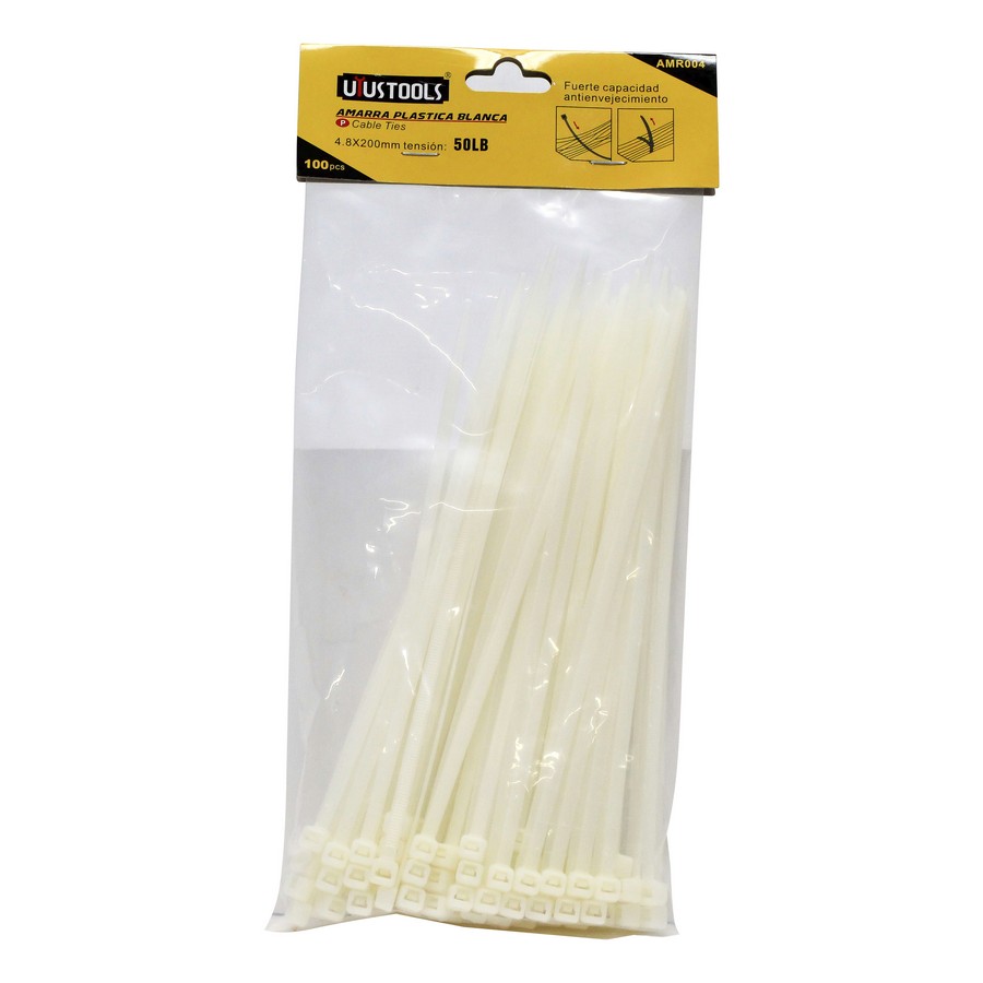 CINCHOS PLASTICOS 8 PULG BLANCO 20506/AMR004-100