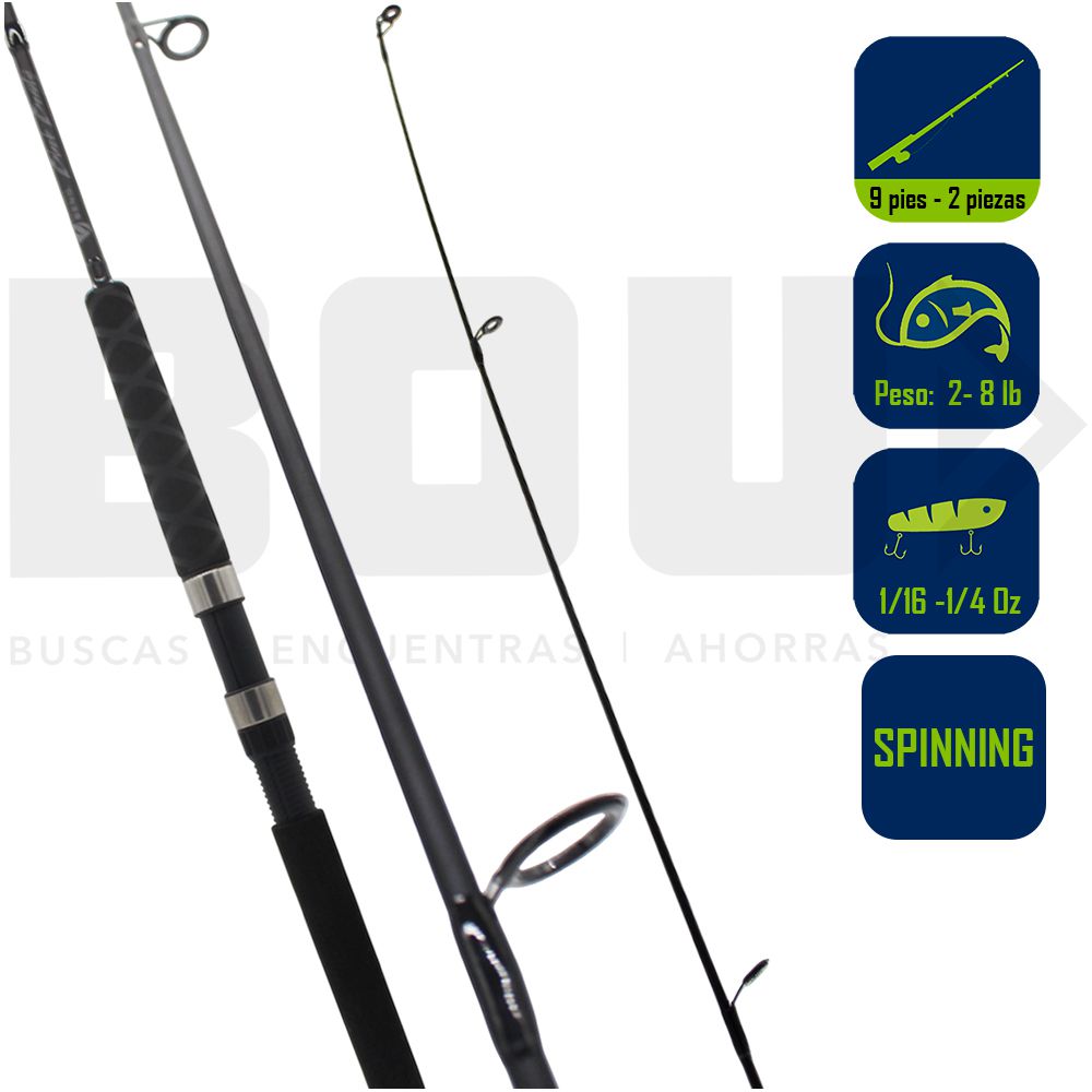 CAÑA PESCA SPINNING SOUTHBEND 9PIES NEGRA BBND-902ULSP