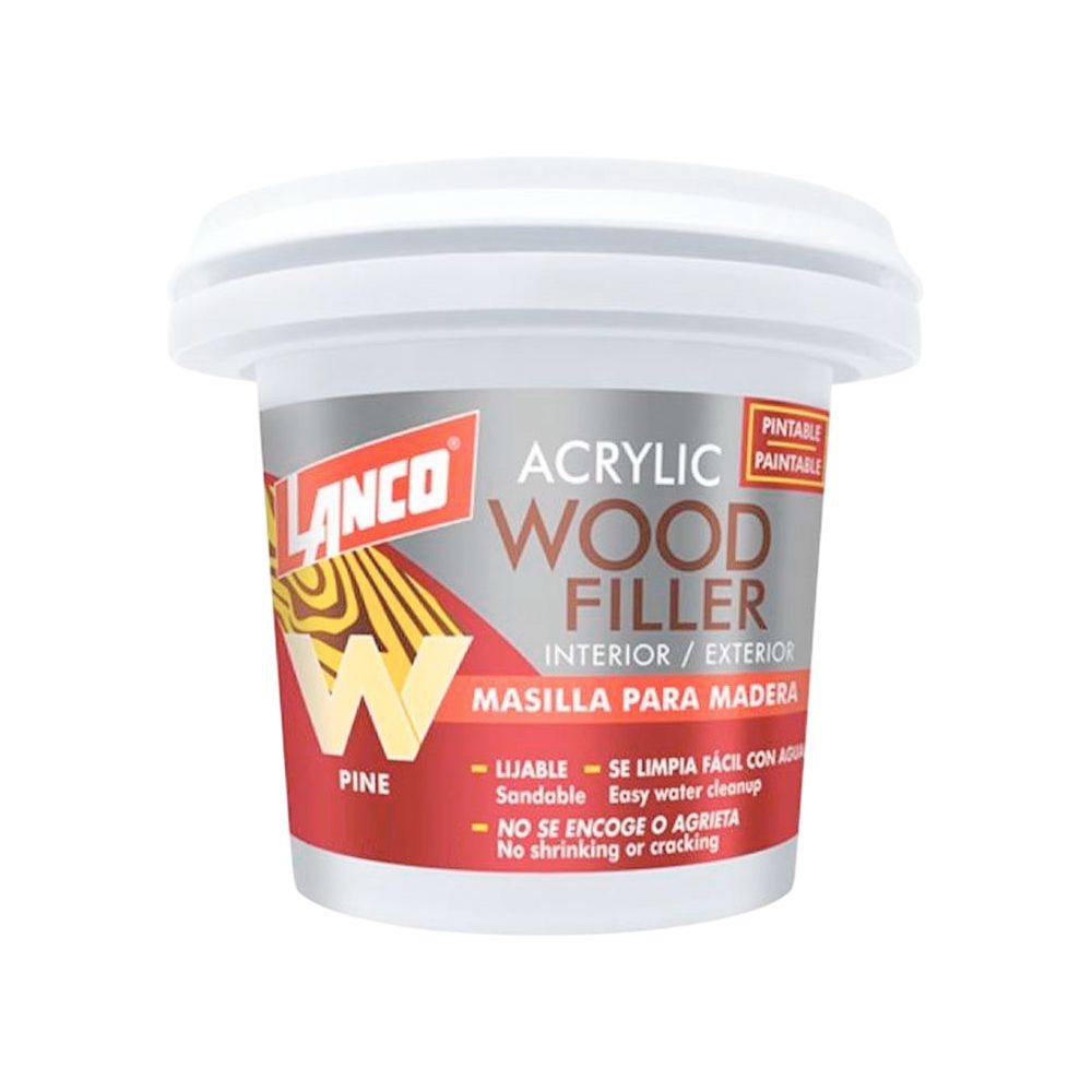 MASILLA ACRILICA PARA MADERA COLOR PINO 8OZ. LANCO WF827-7