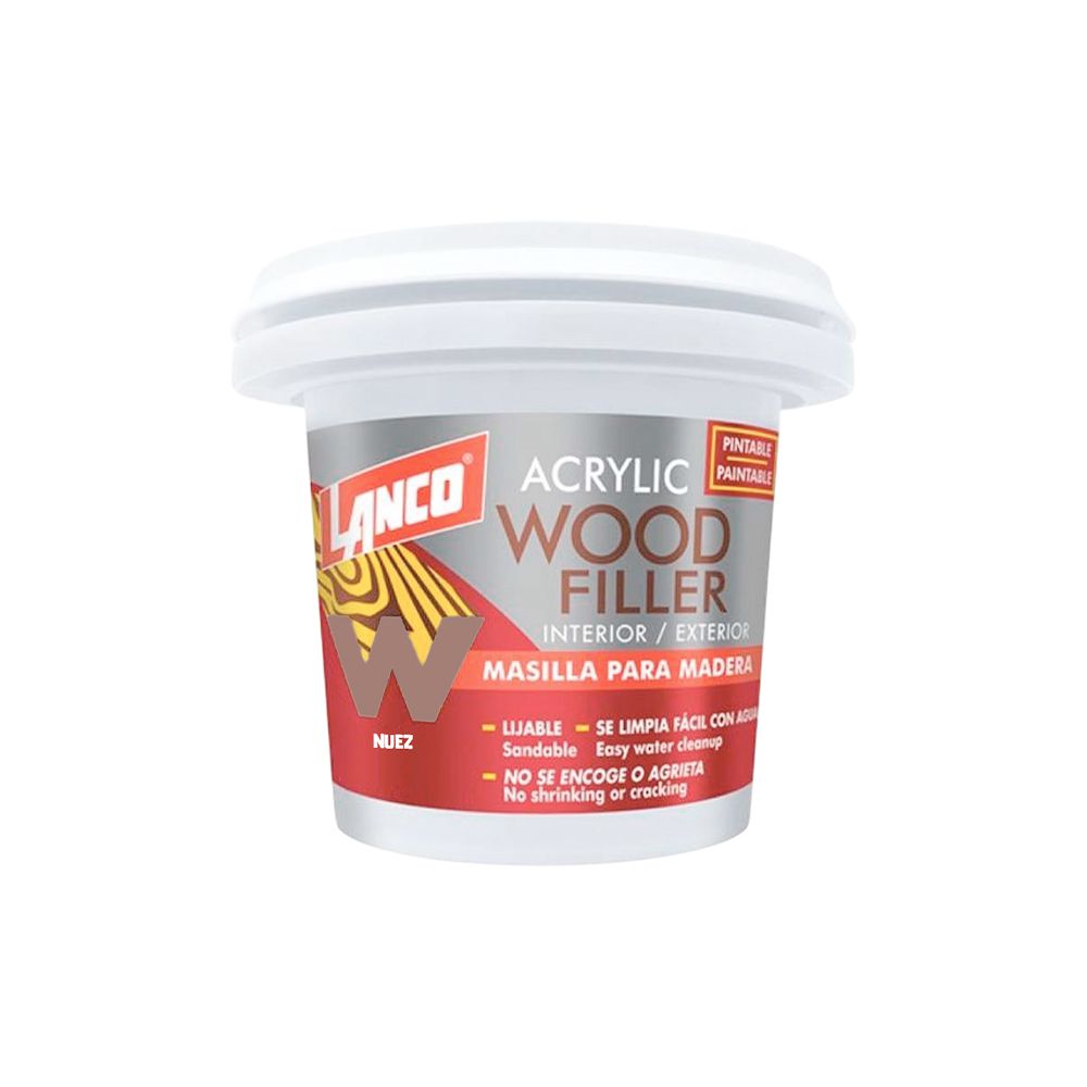 MASILLA ACRILICA P/MADERA COLOR NOGAL 4OZ. LANCO WF829-8