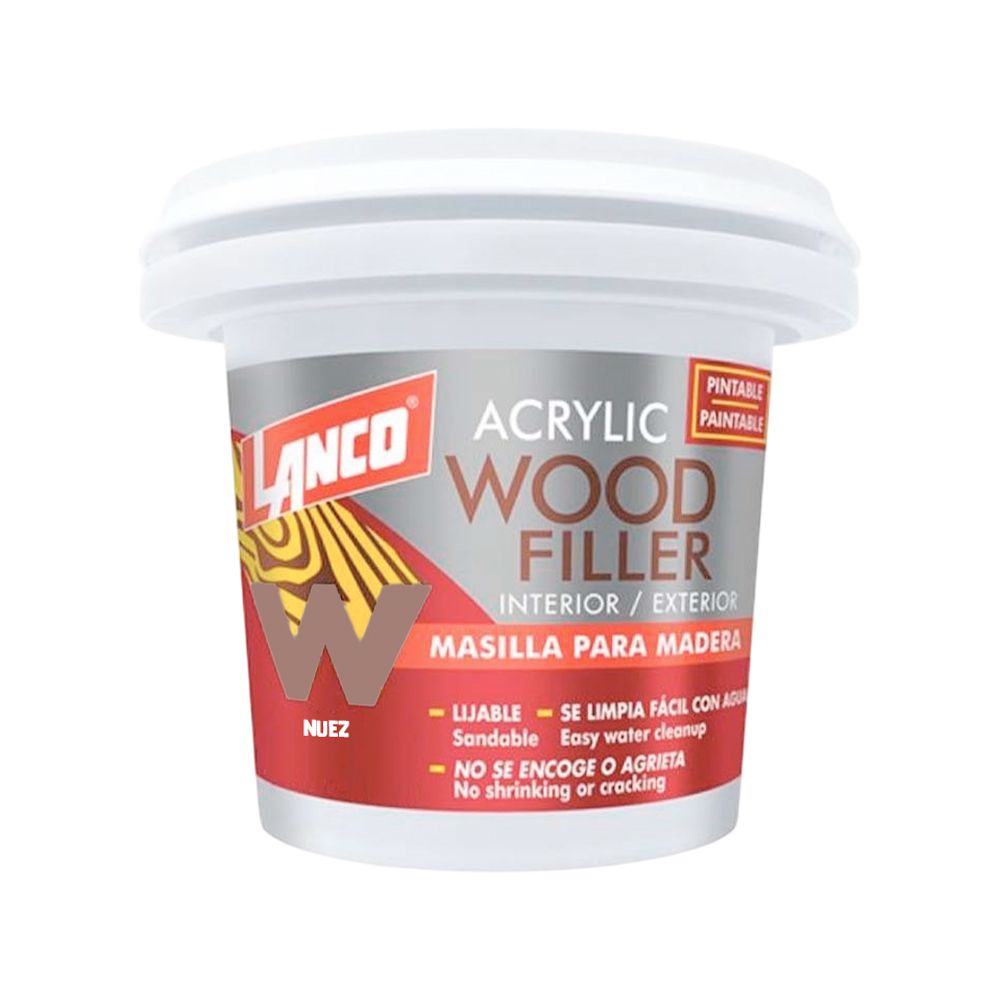 MASILLA ACRILICA P/MADERA COLOR NOGAL 8OZ. LANCO WF829-7
