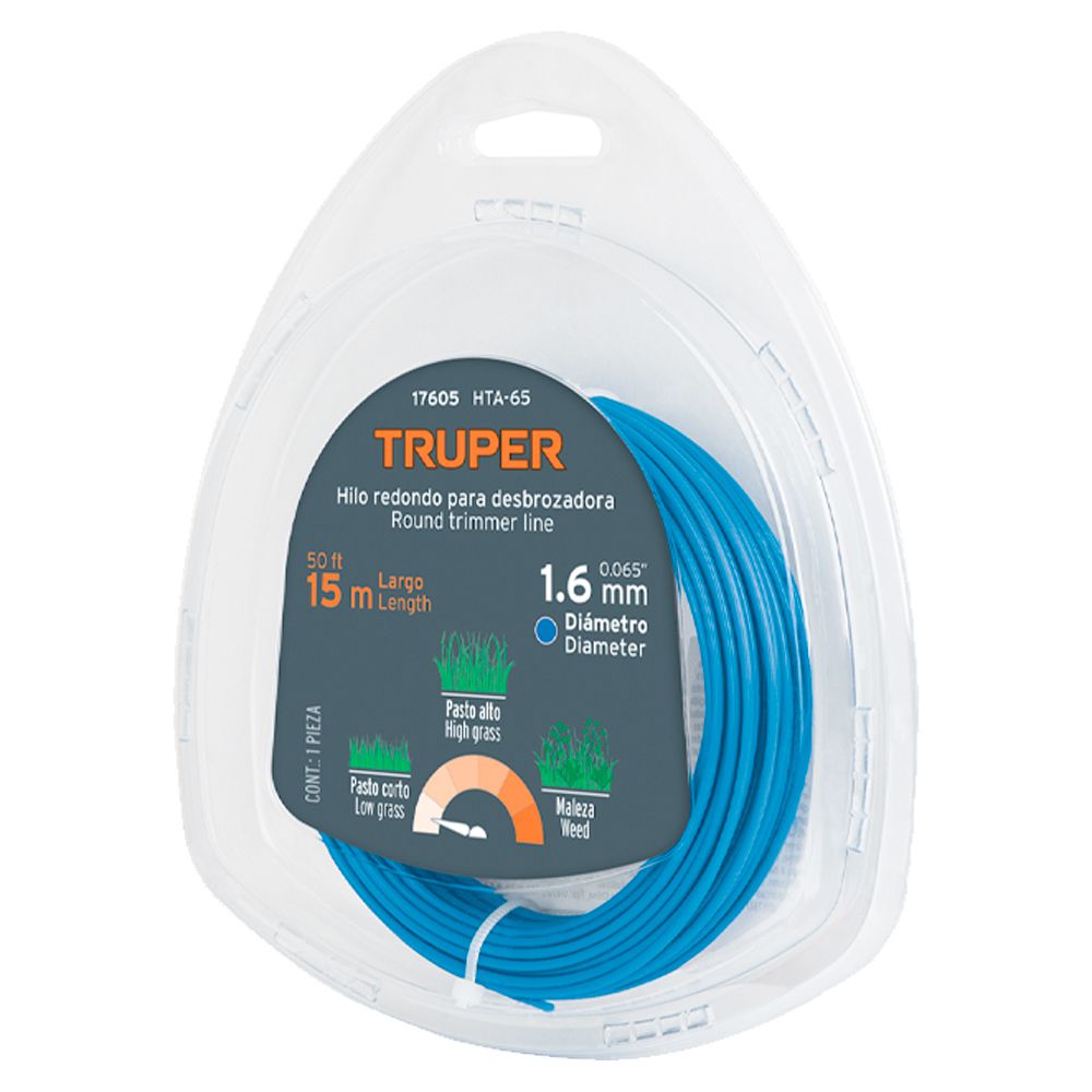 HILO PARA MOTOCHAPODADORA 1.6MM (15 MTS.) TRUPER 17605