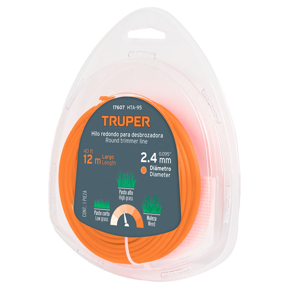 HILO PARA MOTOCHAPODADORA 2.4MM (12 MTS.) TRUPER 17607