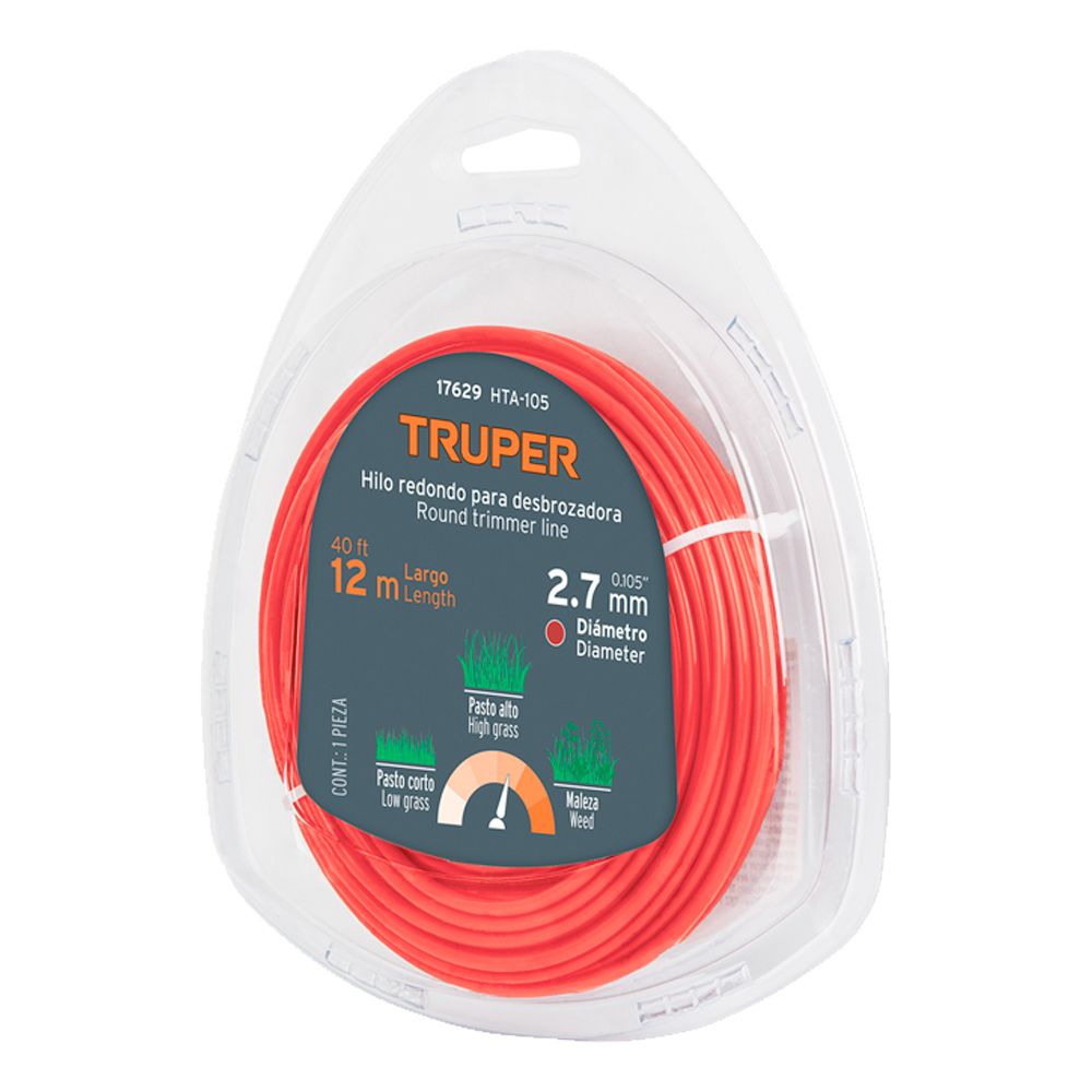 HILO PARA MOTOCHAPODADORA 2.7MM (12 MTS.) TRUPER 17629