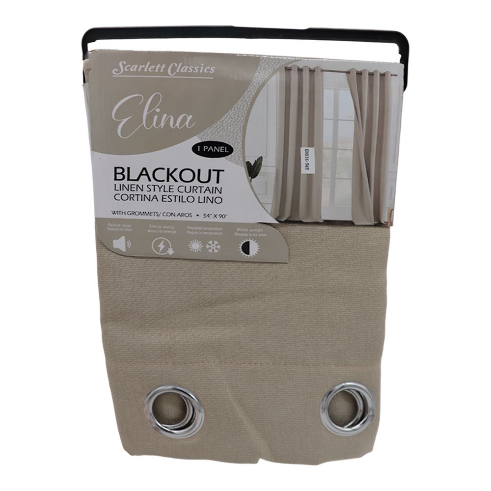 CORTINA PARA SALA BLACKOUT ELINA 54 X 90 CAMEL SCR-3828