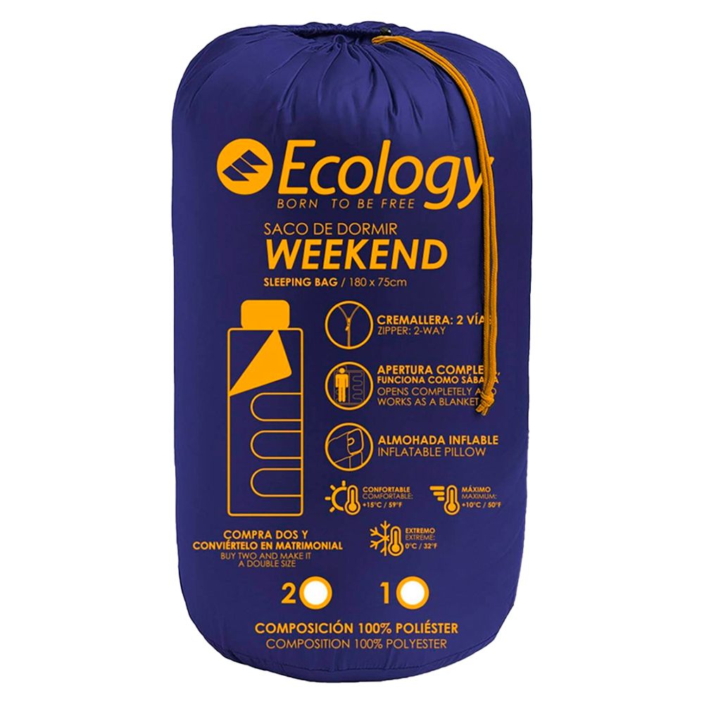 BOLSA DORMIR ECOLOGY MOD. WEEKEND PLUS GRIS/AZUL 14933