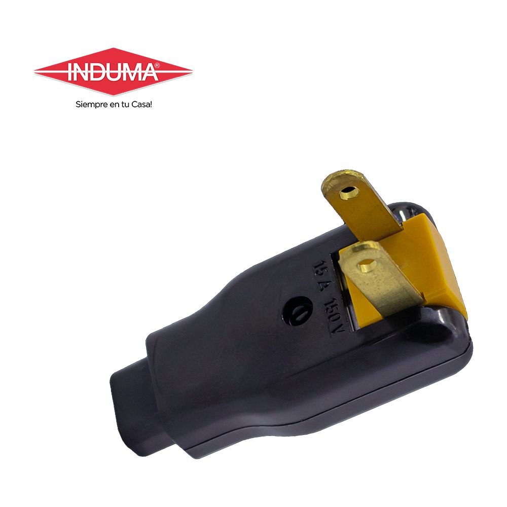 TOMA CTE. MACHO FLEXIBLE INDUMA 15A 150V