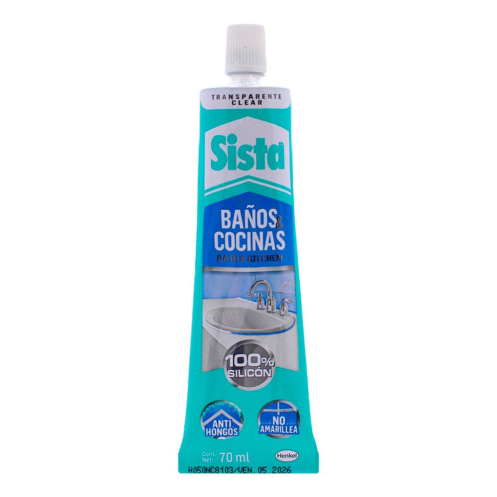 SELLADOR SILICON BAÑOS Y COCINA TRANSP. 70ML F101 SISTA