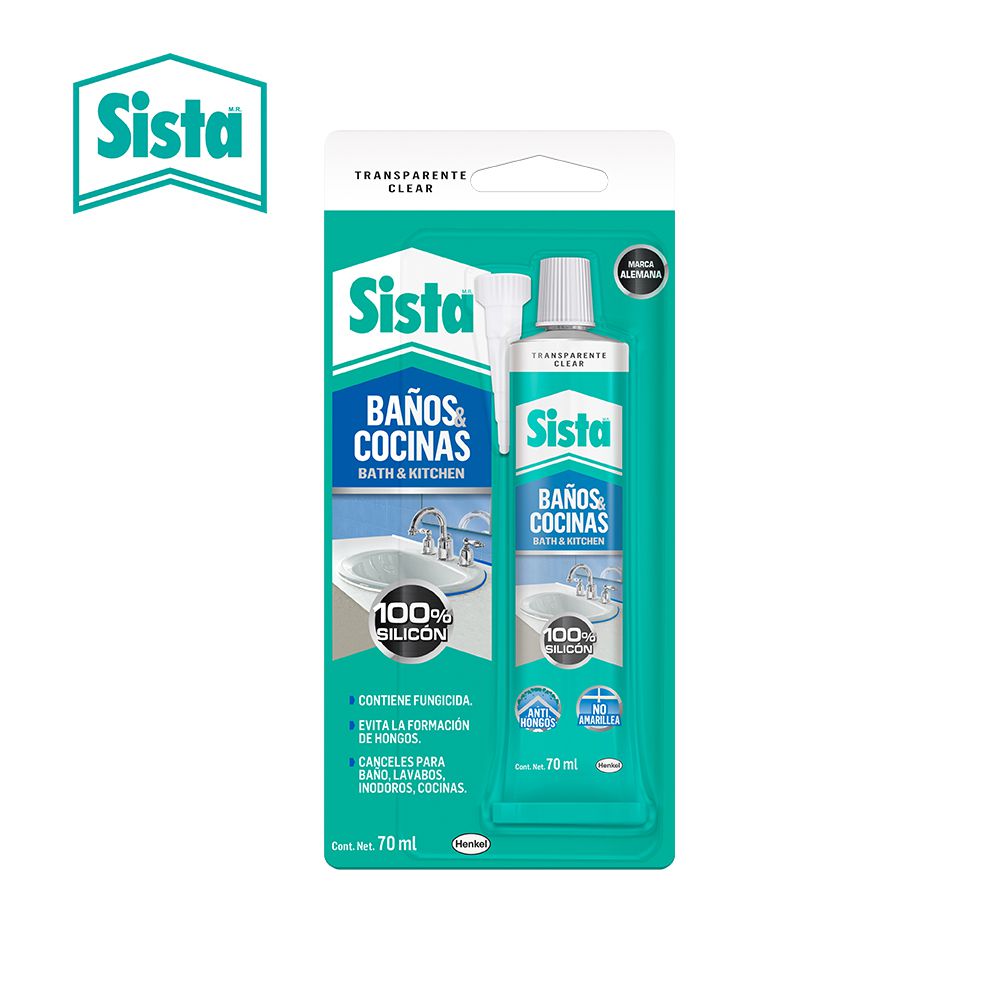 SELLADOR SILICON BAÑOS Y COCINA TRANSP. 70ML F101 SISTA