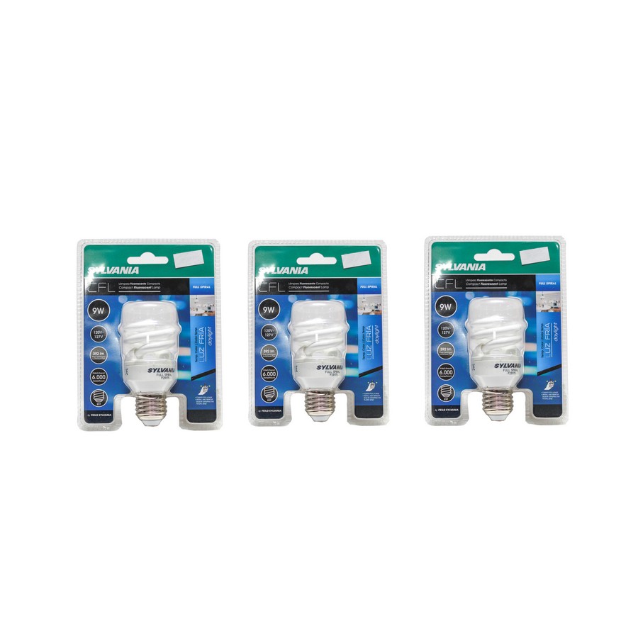 FOCO AHORRADOR 9W 120V E27 65K (3 PACK) SYLVANIA (DESC) (NC)