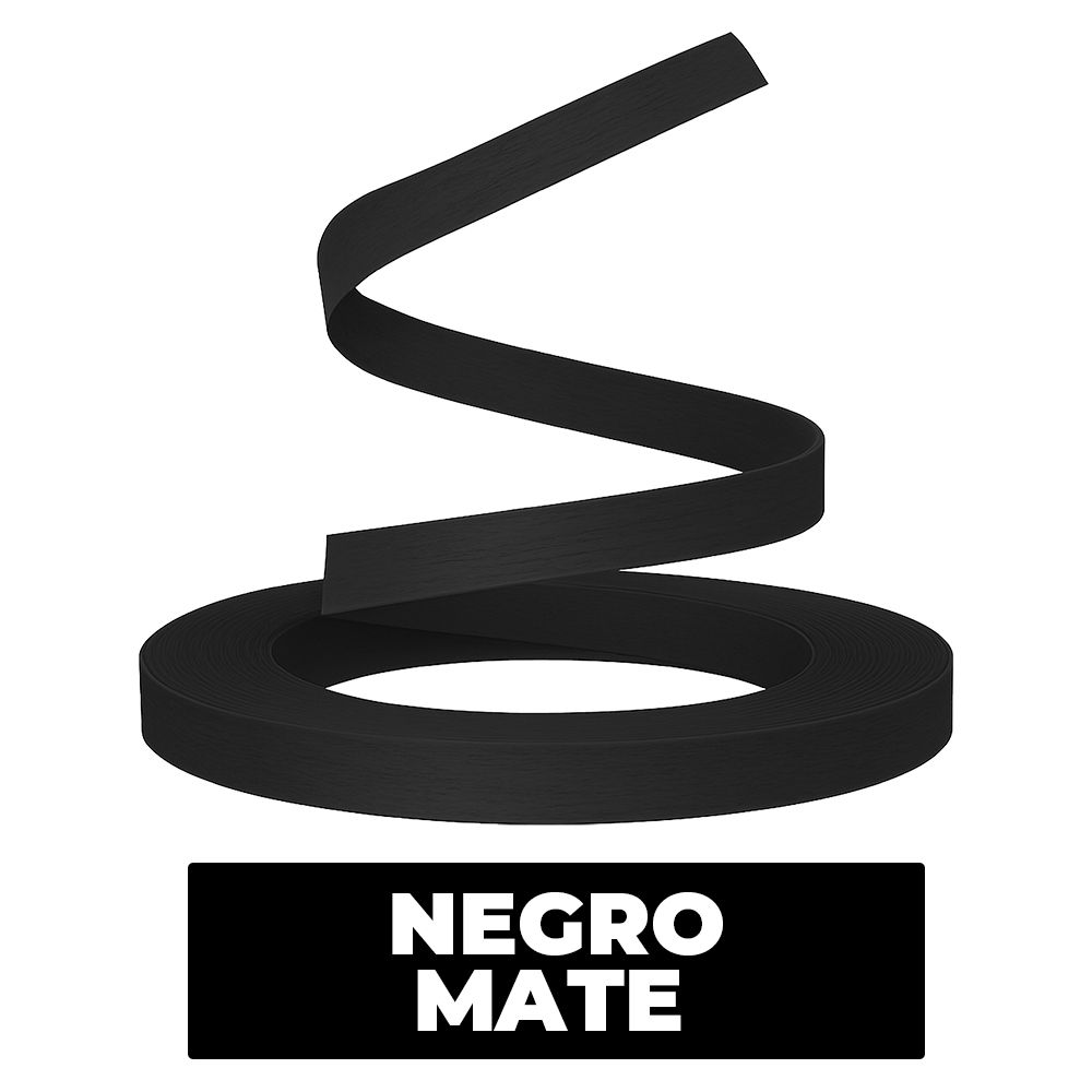 TAPACANTO CHAPIN NEGRO MATE 300 m X 19 mm (METRO)