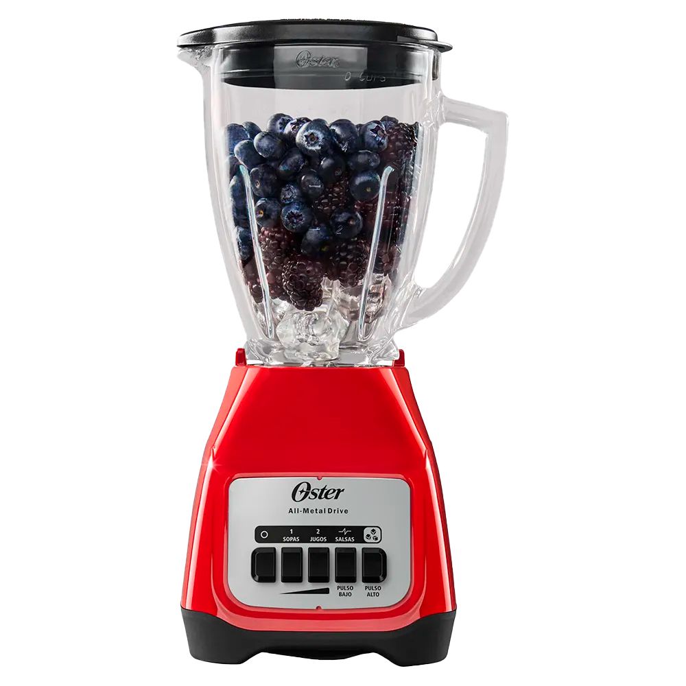 LICUADORA VASO VIDRIO 1.5 LTS. 2 VEL. ROJA PANEL OSTER BLSTKAG-RPB