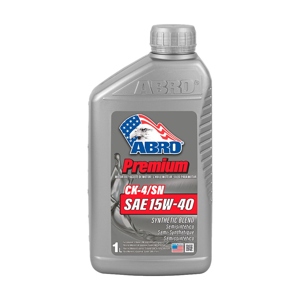ACEITE SAE 15W40 SEMI SINTETICO PARA MOTOR DIESELO GAS. 1QT ABRO