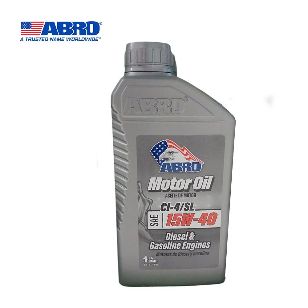 ACEITE SAE 15W40 MINERAL PARA MOTOR DIES Y GAS. 1QT. ABRO