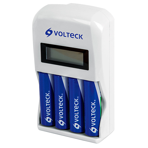 CARGADOR RAPIDO PARA BATERIAS AAA/AA (CON 4 BATERIAS AA) TRUPER/VOLTECK 46046