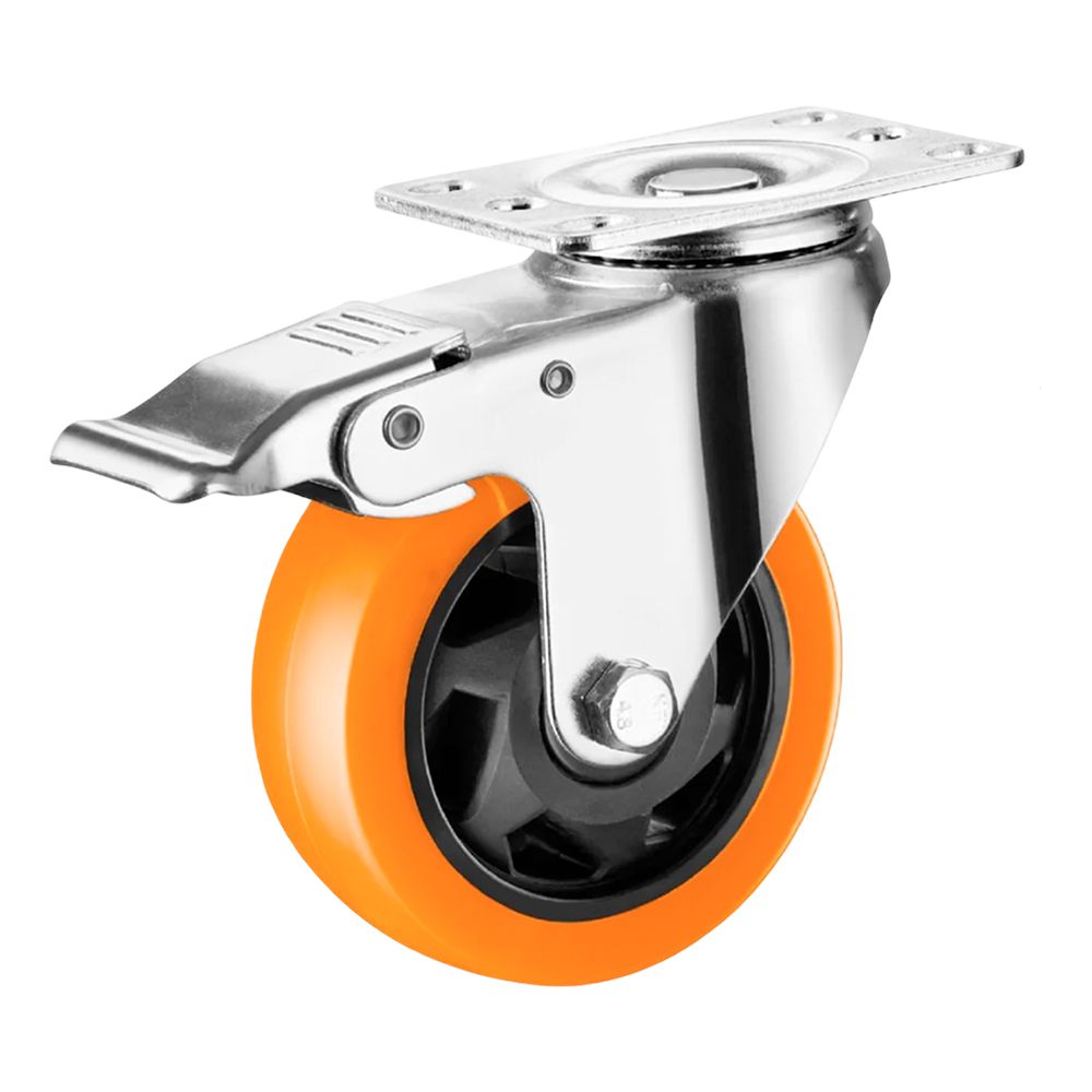 RUEDA NARANJA INDUST. GIRAT. C/FRENO 5 RUCN105