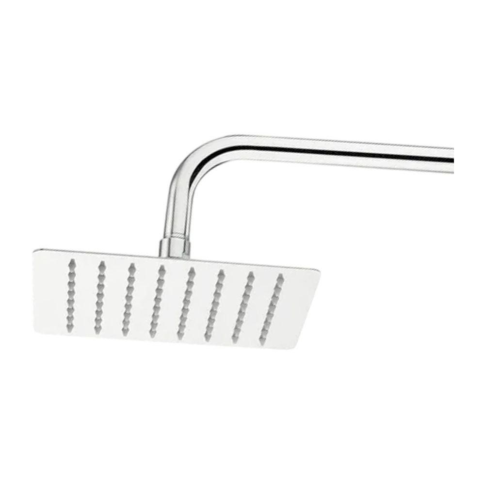 REGADERA CUADRADA 8 PULG SATINADO CON NIPLE GV-SHC-8SARM