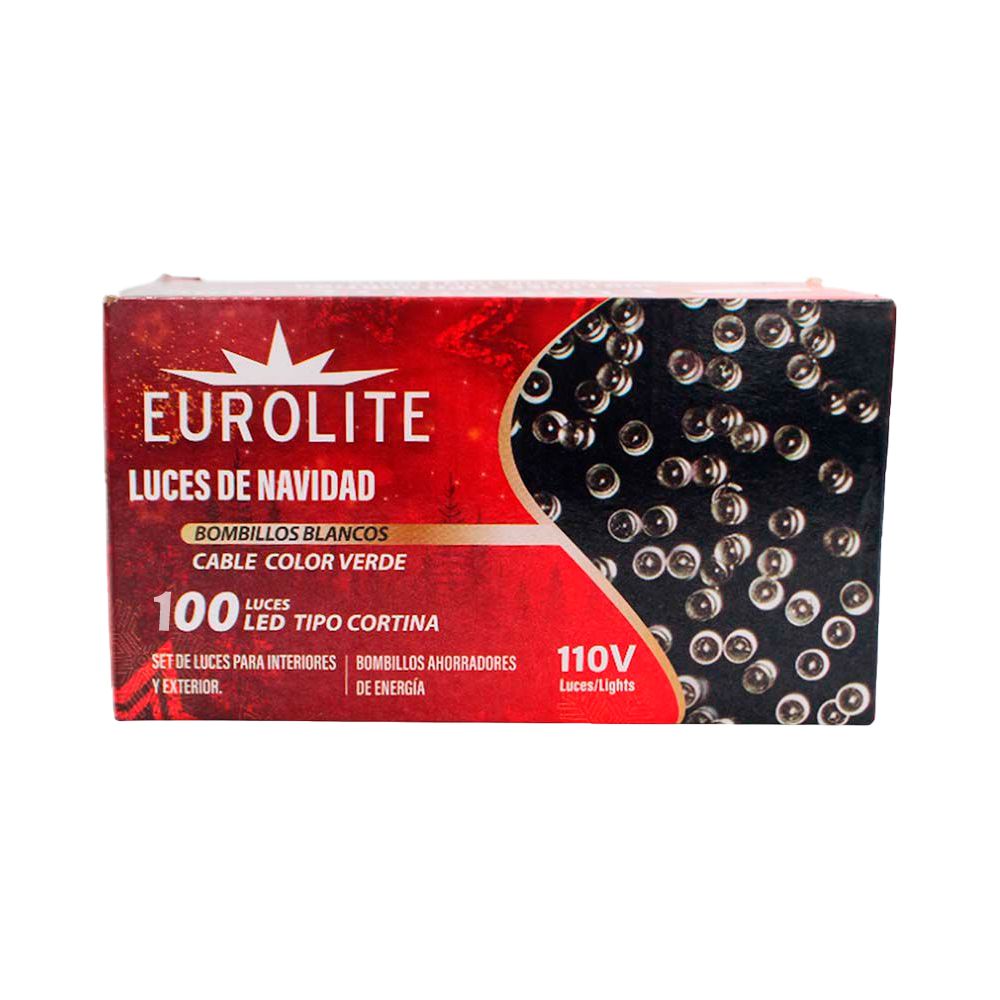 GUIA NAVIDEÑA 100 LED BLANCO CBL VERDE LD-107W