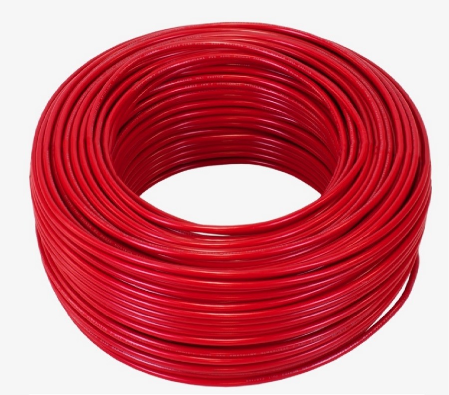 ALAMBRE SOLIDO THHN 10 ROJO (1 CAJA=100 MTS)