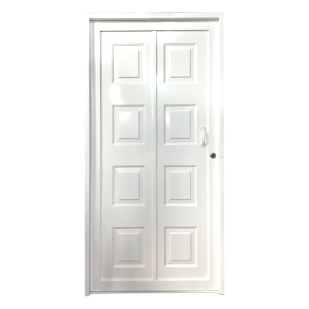 PUERTA METALICA ECON. 8 TABL. 2X1 MTS. IZQ. CON MOCHETA HECASA