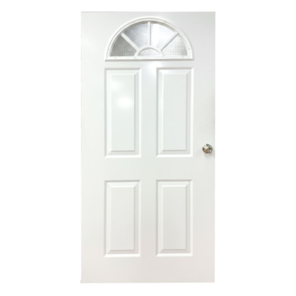 PUERTA METALICA INYECTADA MEDIO PUNTO 2X1 MTS. DER. SIN MOCHETA HECASA