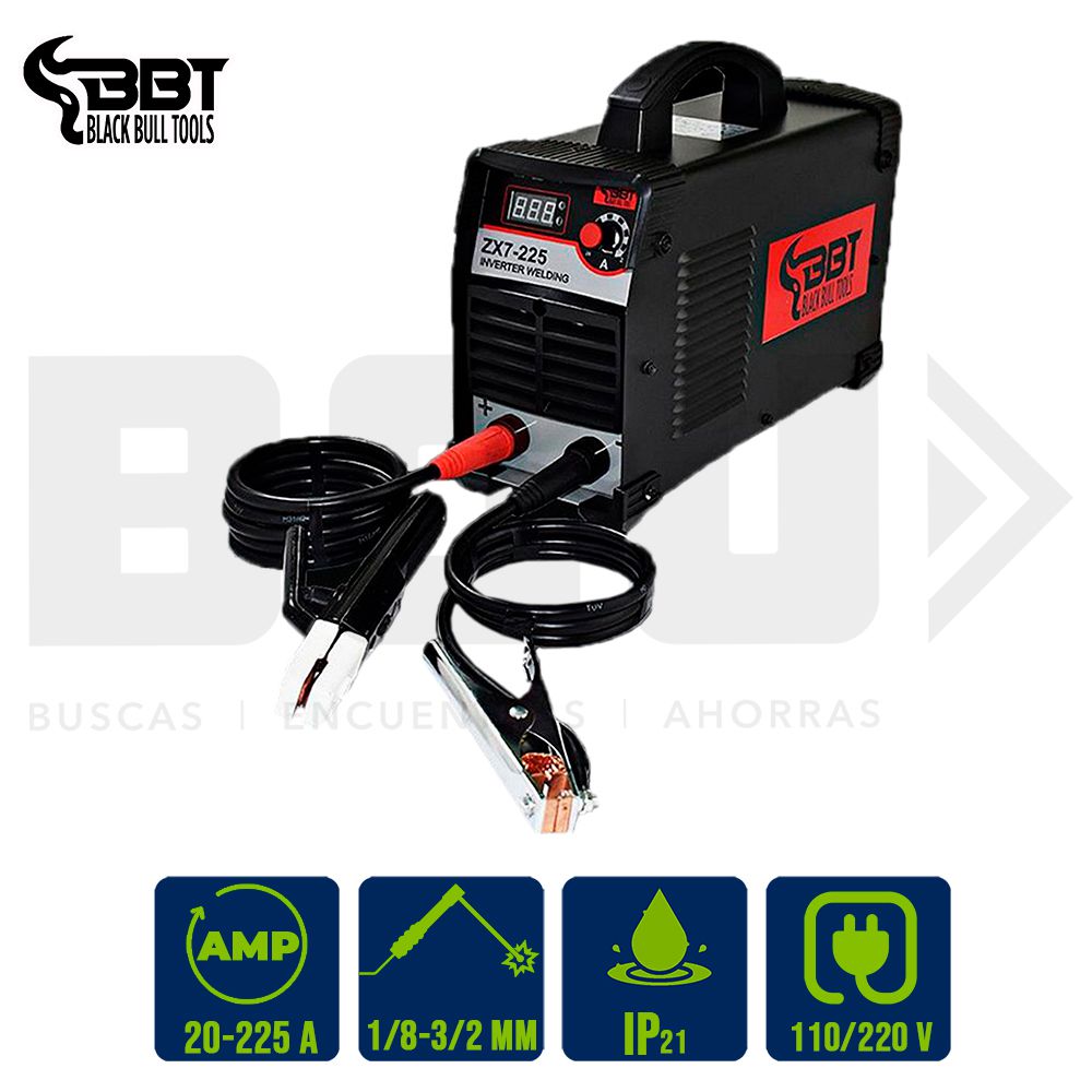 SOLDADOR INVERTER 225AMPS BI-VOLTAJE 110/220V BBT ZX7-225 (DESC)