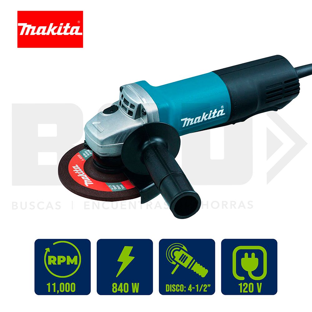 PULIDORA MAKITA 4 1/2 PULG 840W 9557HPG