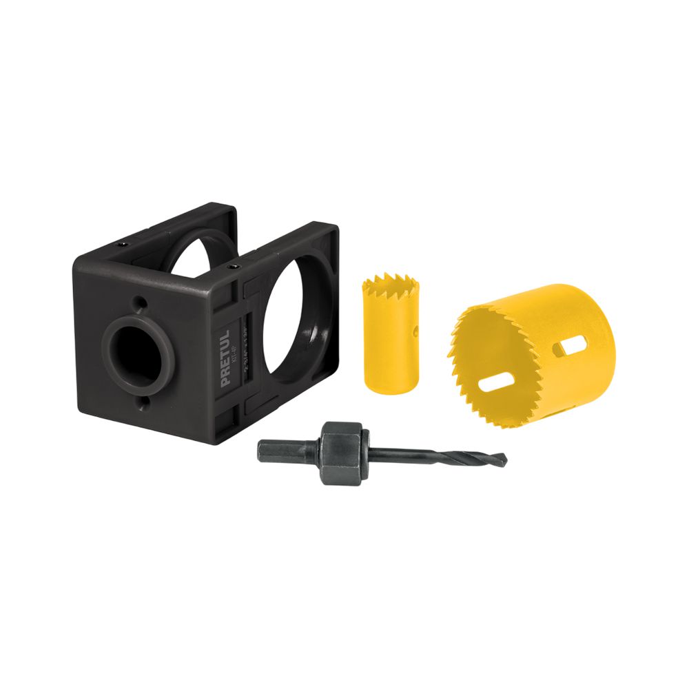 JUEGO DE BROCAS PARA INSTALAR CERRADURA 4 PZAS. PRETUL 26038