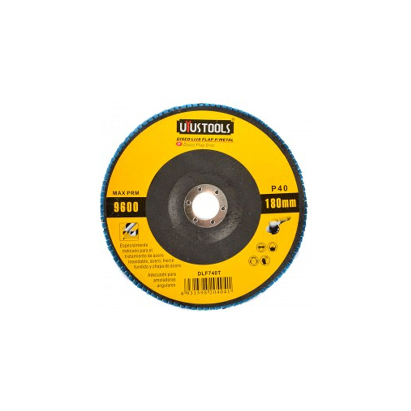 DISCO LAMINADO METAL 7 1/4 PULG X 7/8 GRANO 40 DLF740T