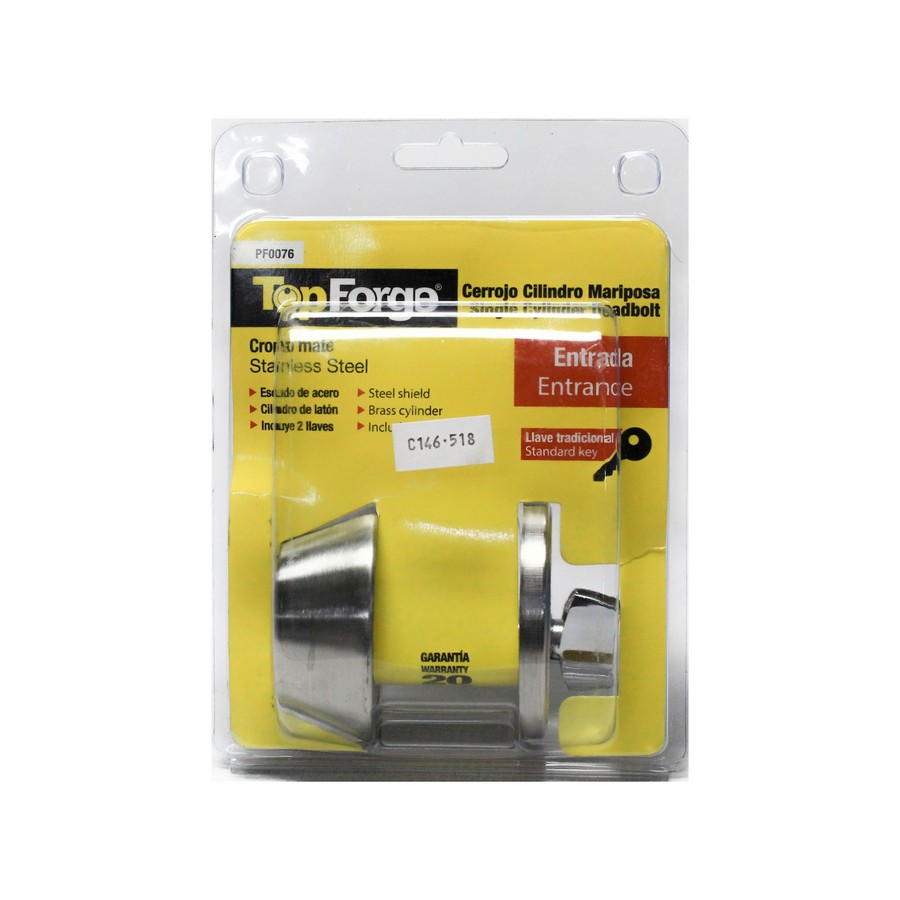 CERROJO CILINDRO/MARIPOSA PF0076 CM (NC)