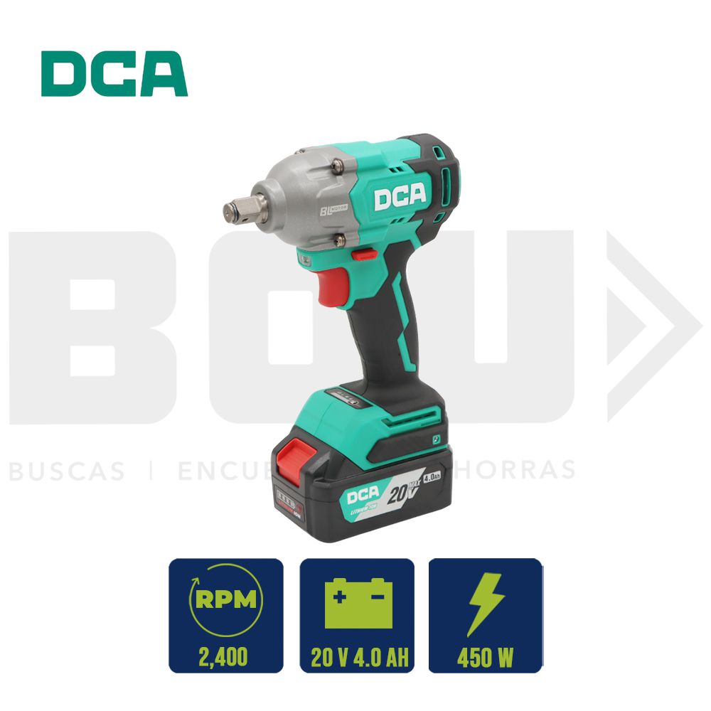 PISTOLA LLAVE IMPACTO INAL. DCA 1/2PULG 450W 488NM 20V (4AHX2) ADPB488(TYPE EM)