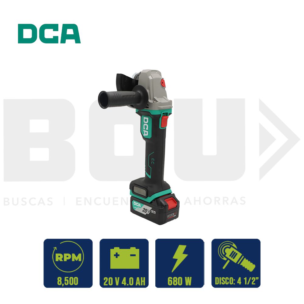 ESMERILADORA INAL. DCA 4 1/2PULG 680W 20V (4AHX2) ADSM06-115(TYPE EM)