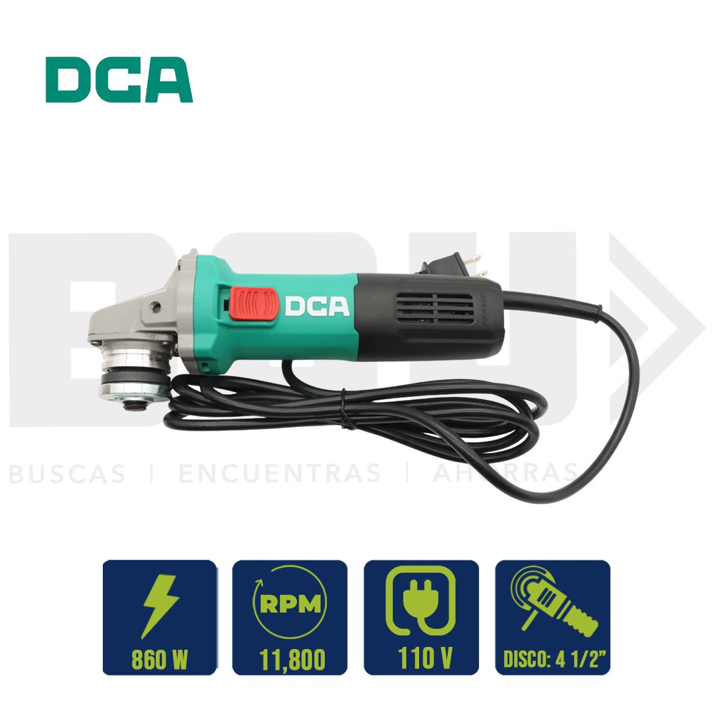 PULIDORA ELECT. DCA 4 1/2PULG 860W ASM18-115