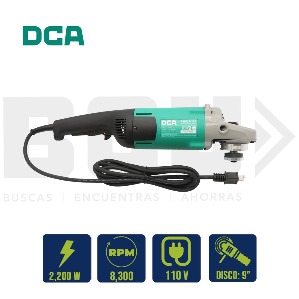 PULIDORA ELECT. DCA 9PULG 2200W ASM03-180
