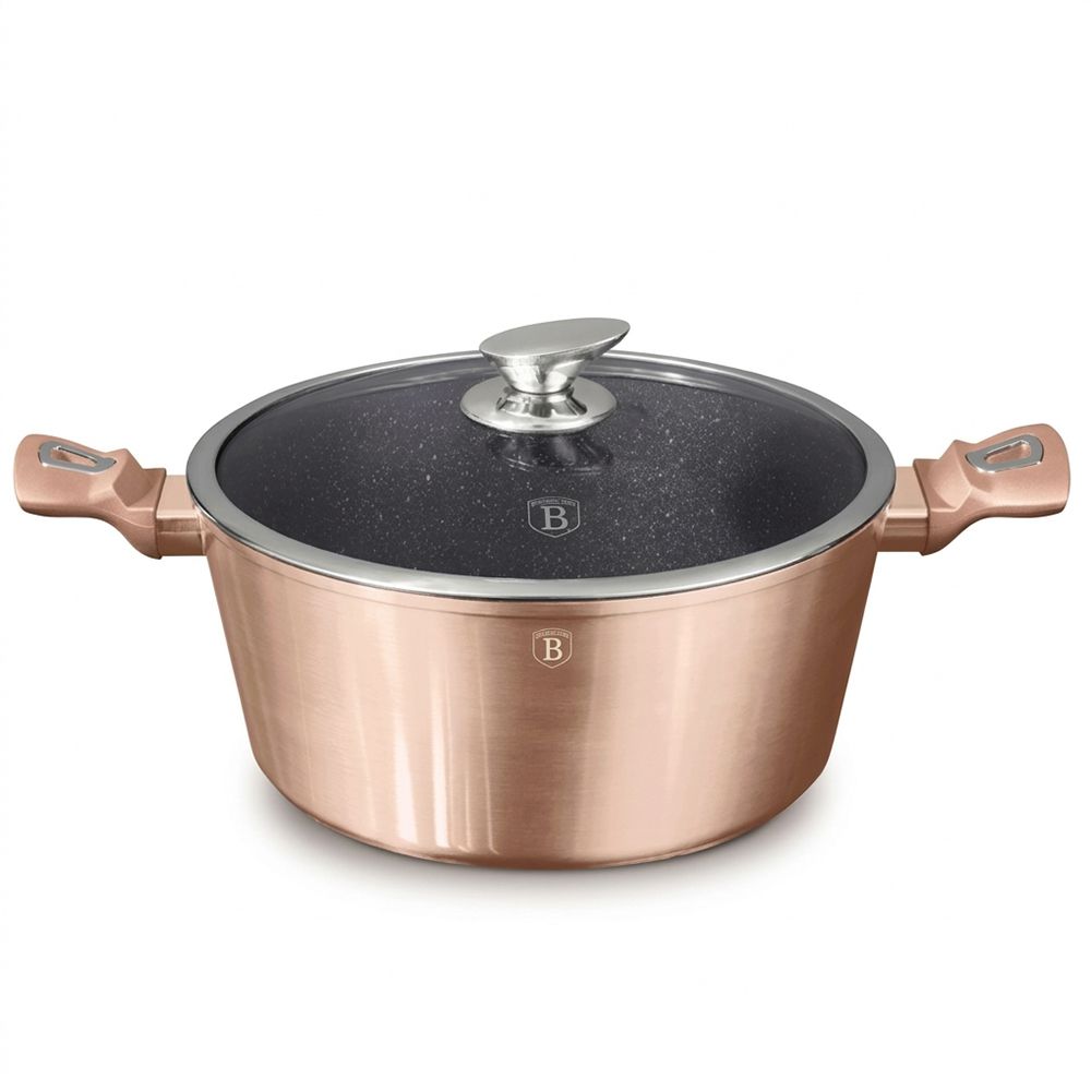 CACEROLA T/GRANITO ANTIADHERENTE C/TAPA 28CM 6.1L BH-1516N