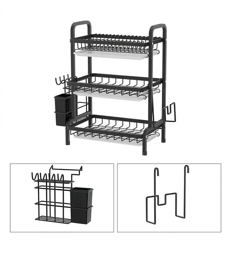 ESCURRIDOR DE PLATOS METALICO 3 NIVELES 88281/84858