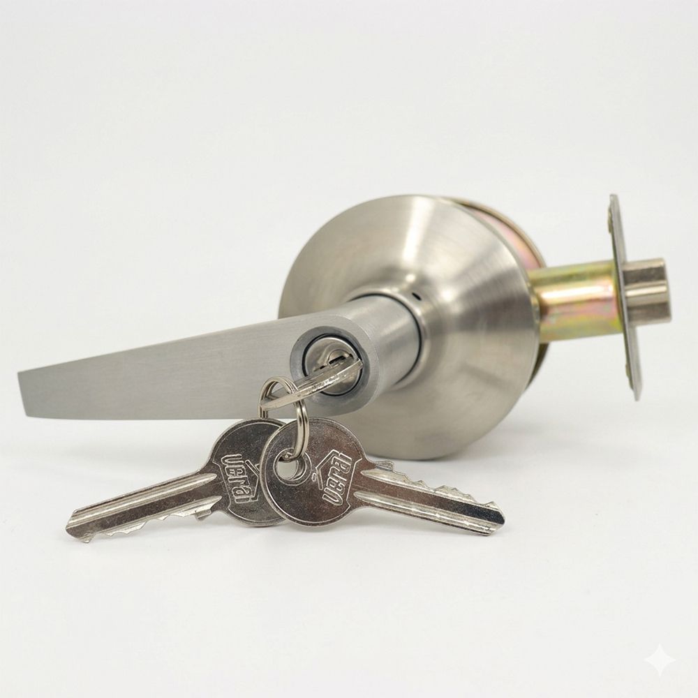 CERRADURA VERA PALANCA CON LLAVE ACERO INOX 46978