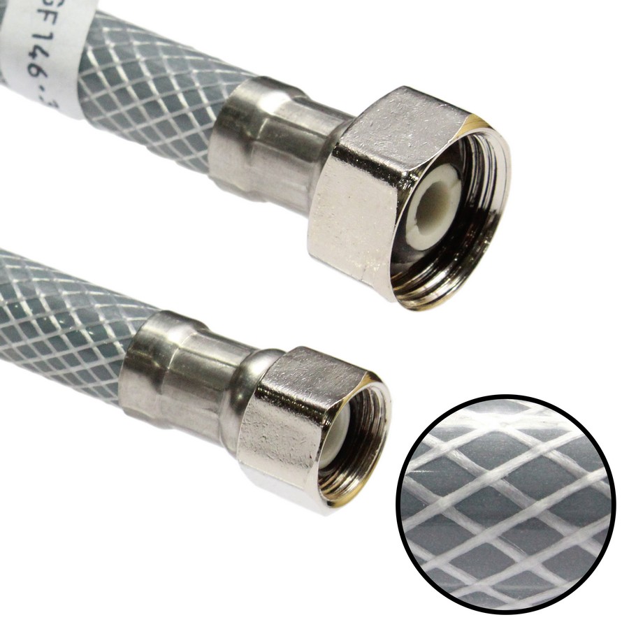 TUBO ABASTO 20 PULG FLEXIBLE P/LAVABO 3/8 X 1/2 13-020-123820