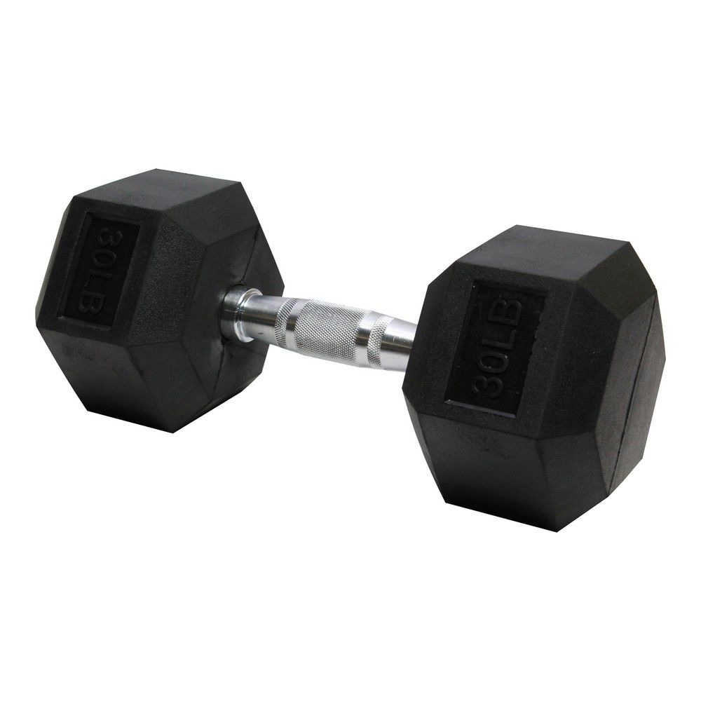 MANCUERNA HEX. RUBBER 30LBS (UNIDAD)