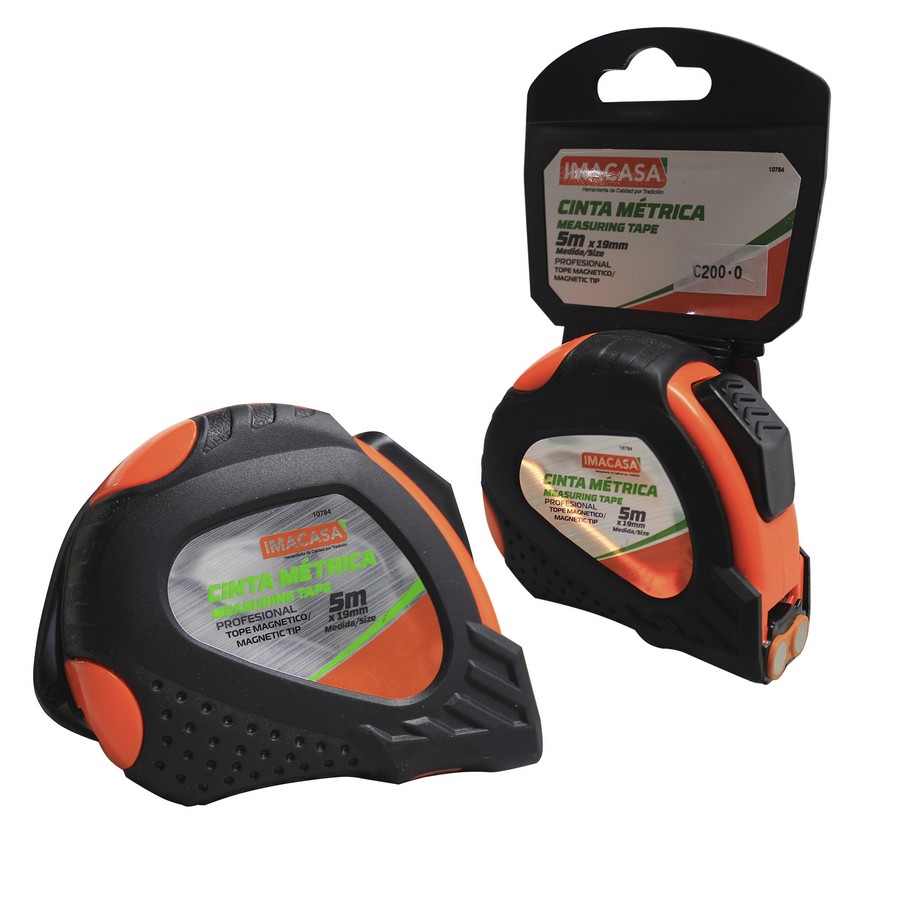 CINTA METRICA PROFESIONAL CON PROTECTORTOR 5MTS IMACASA 10784