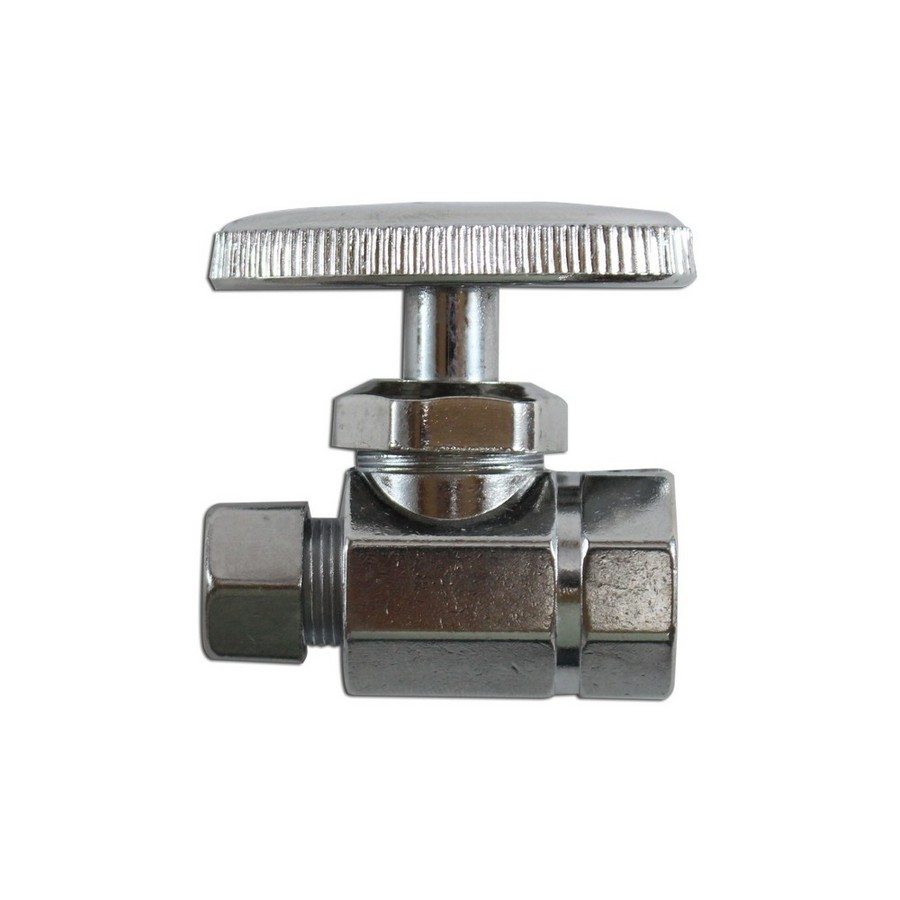 VALVULA CONTROL PARED RECTA 1/2 X 3/8 PLG. VIKINGO AT-072/SPC-537