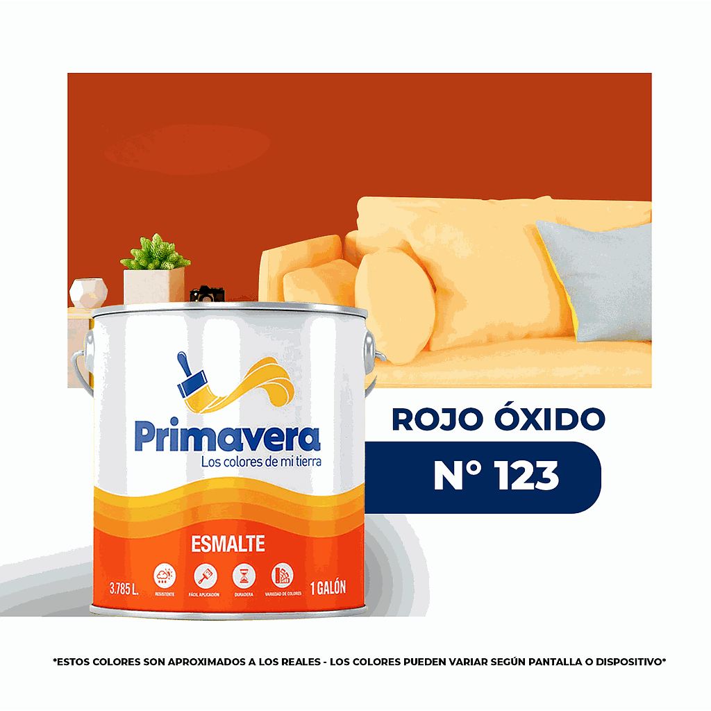 ACEITE PRIMAVERA  ROJO OXIDO  Nº 123 GALON