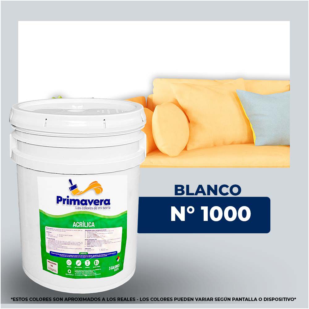 VINILICA  PRIMAVERA  BLANCO  Nº 1000  CUB.