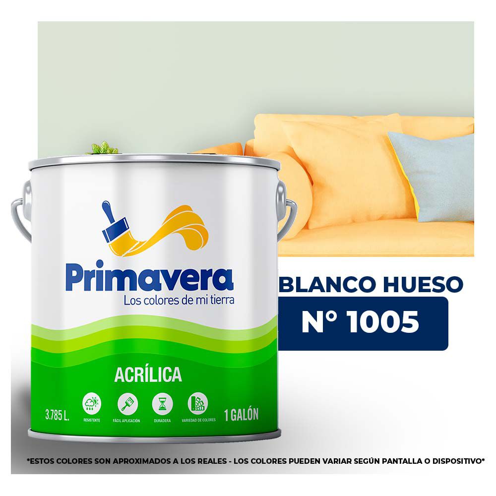 VINILICA  PRIMAVERA  BLANCO HUESO Nº 1005  GALON