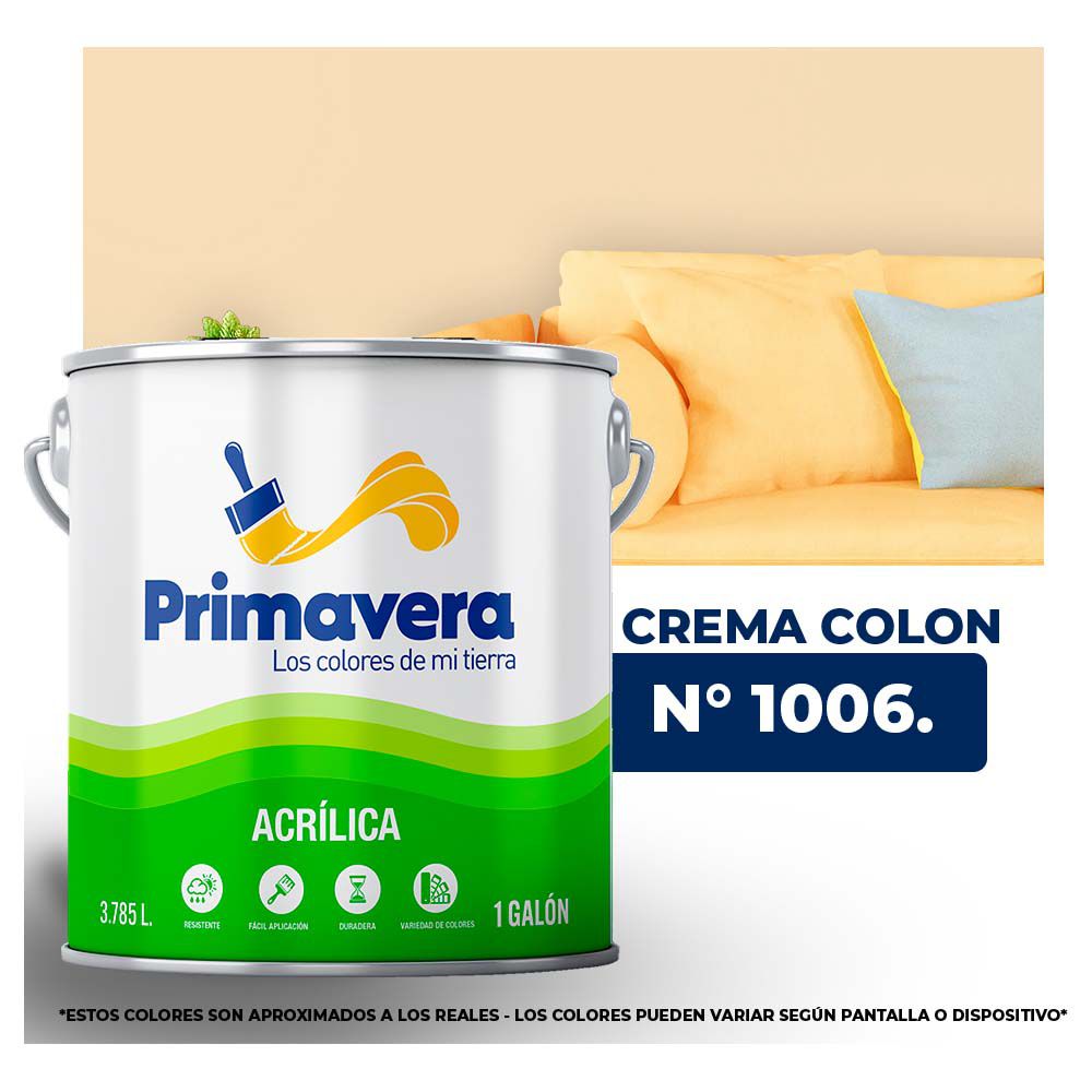 VINILICA  PRIMAVERA  CREMA COLON.  Nº 1006  GALON (NC)