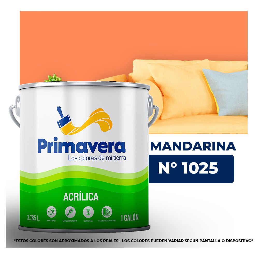 VINILICA  PRIMAVERA  MANDARINA   Nº 1025  GALON (DESC)