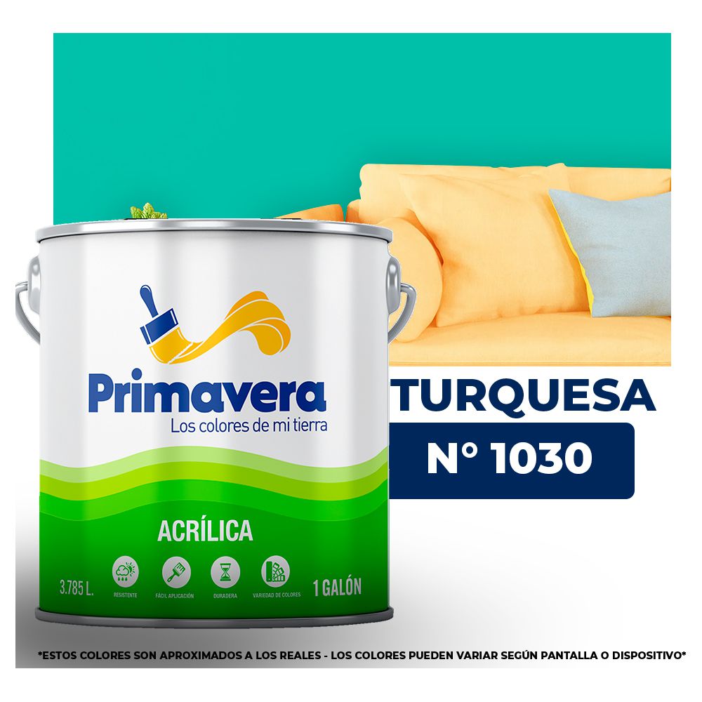 VINILICA  PRIMAVERA  TURQUESA   Nº 1030  GALON (NC)