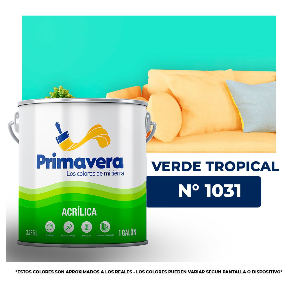 VINILICA  PRIMAVERA  VERDE TROPICAL   Nº 1031  GALON